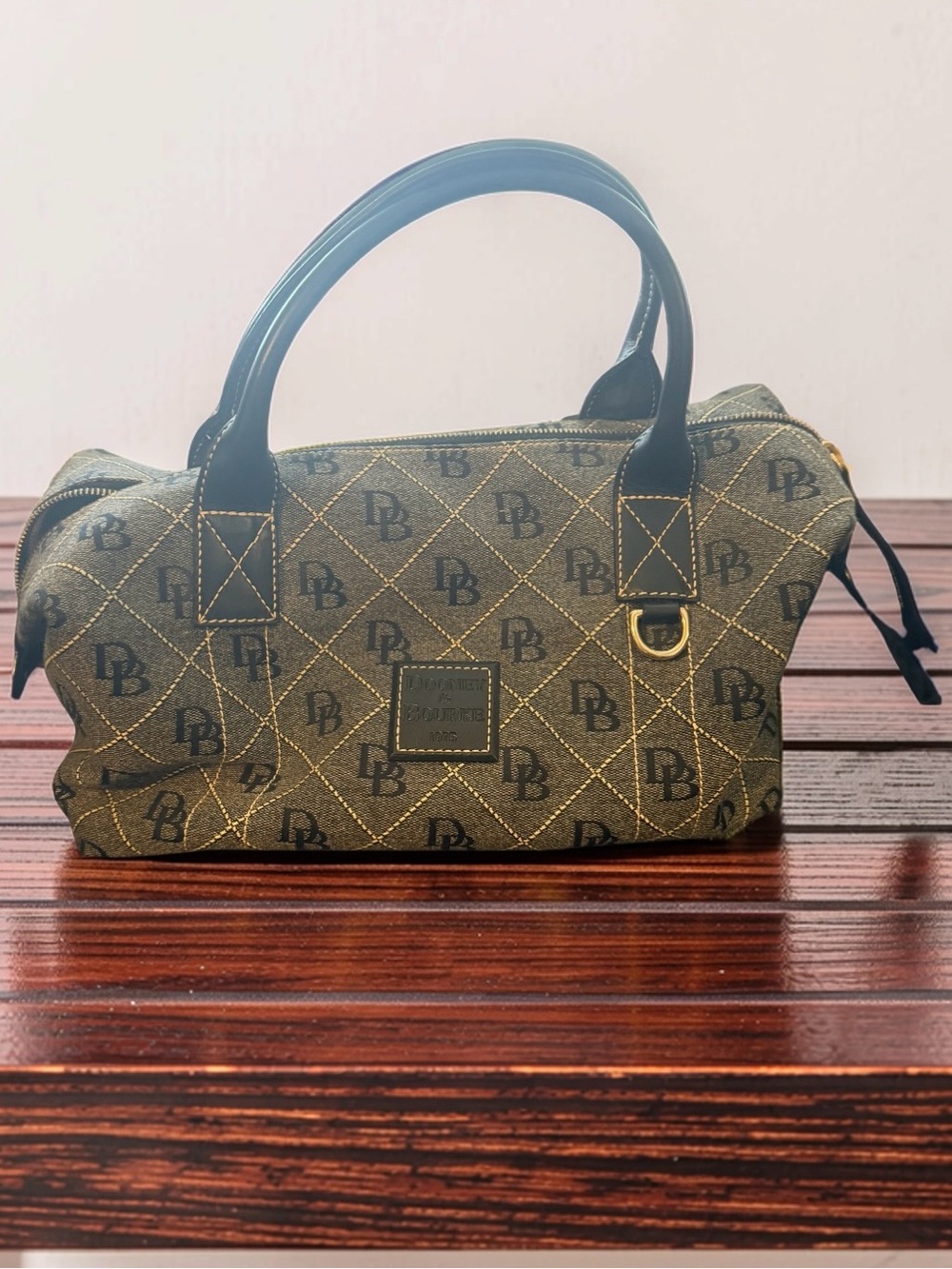 Vintage Dooney & Bourke Signature DB 1975 Small Duffle/Satchel